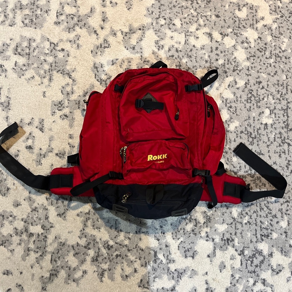 ROKK SOCORRO Red and Black Men's Backpack